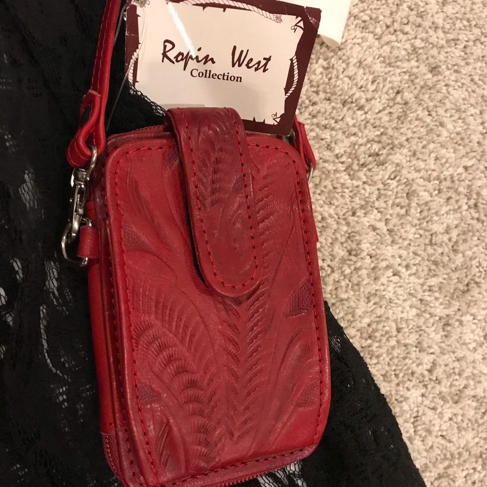 Leather Crossbody Wallet Purse